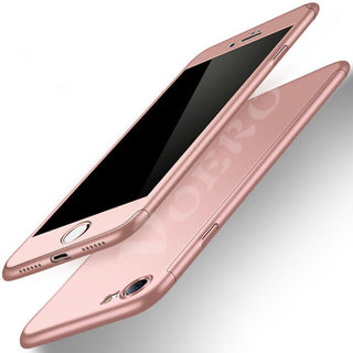 VOERO Luxury 360 Degree Full Body Case For iPhone With Tempered Glass