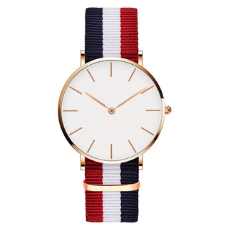 Watches For Men Women Ultra Slim Quartz Watch with Simple Nylon Band