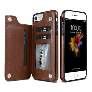 Leather Wallet Case + Card Holder